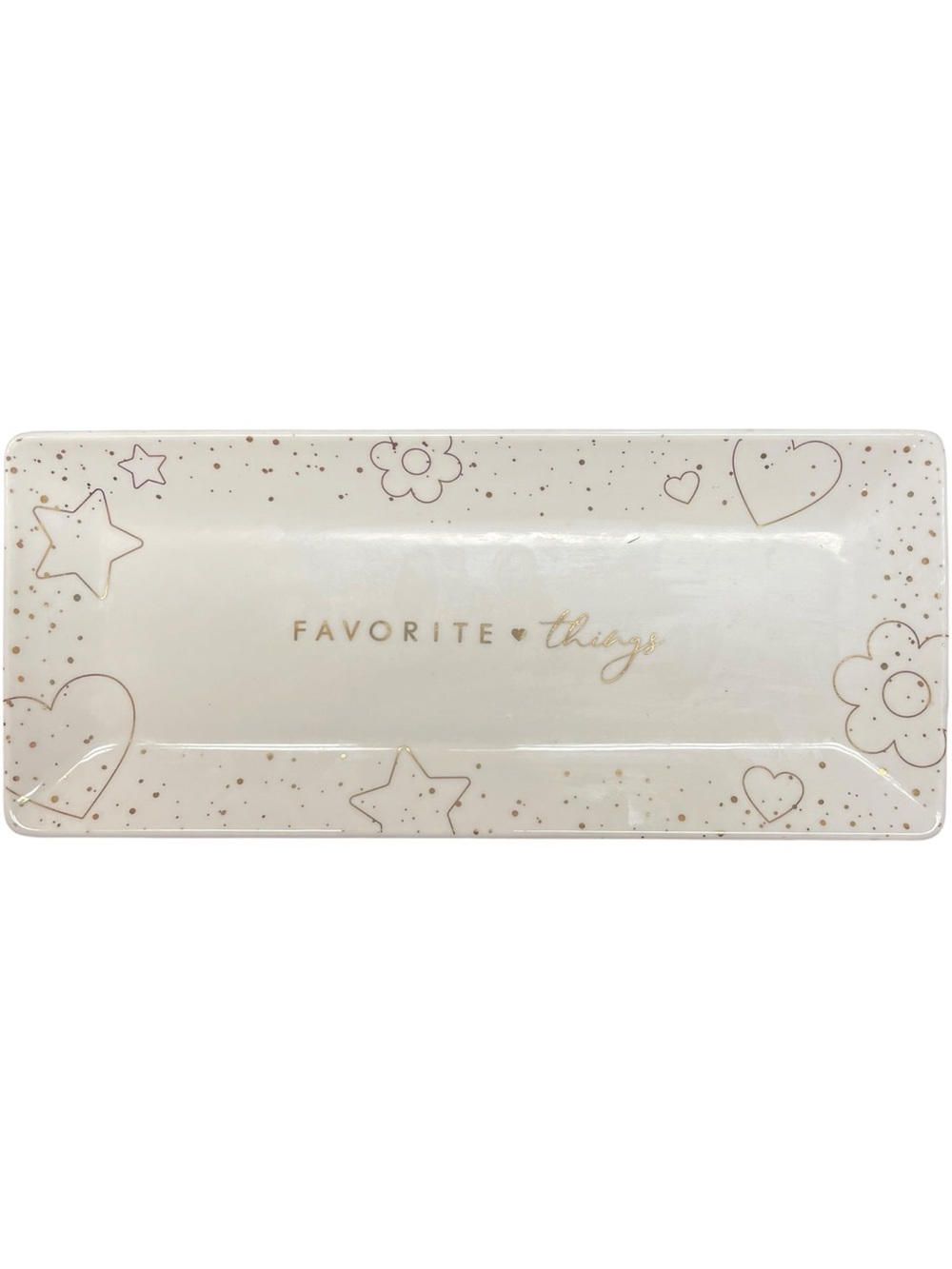 Jill & Ally Decorative Ceramic Trinket Tray White
